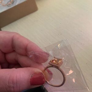 Source Unknown Rose Gold Ring with Pink Gem